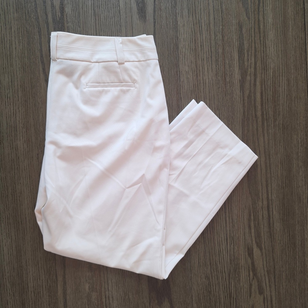Talbots Petites Cream Stretch Dress Pants Straight Leg Off White Size 10P